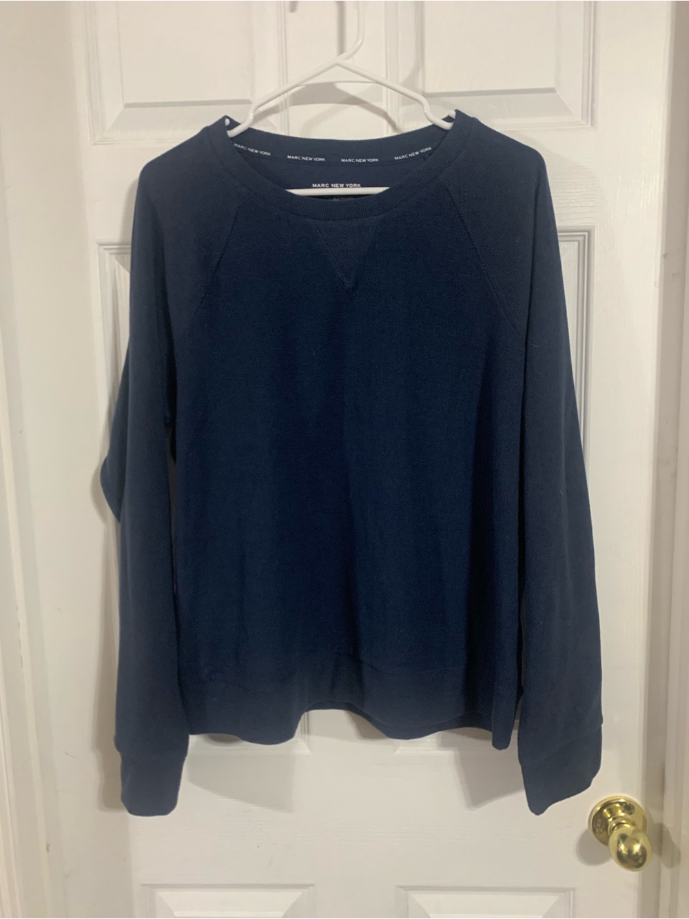 Andrew Marc Navy Logo Pullover